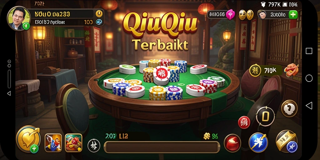 Screenshot gameplay QiuQiu yang seru dan mendebarkan.