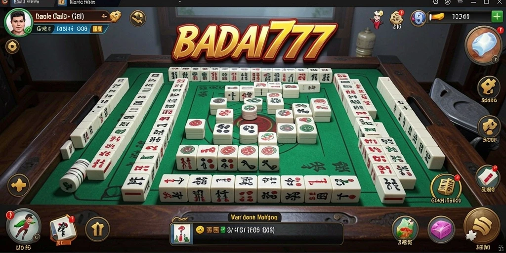 Tampilan screenshot utama BADAI777 menampilkan permainan Mahjong yang seru.