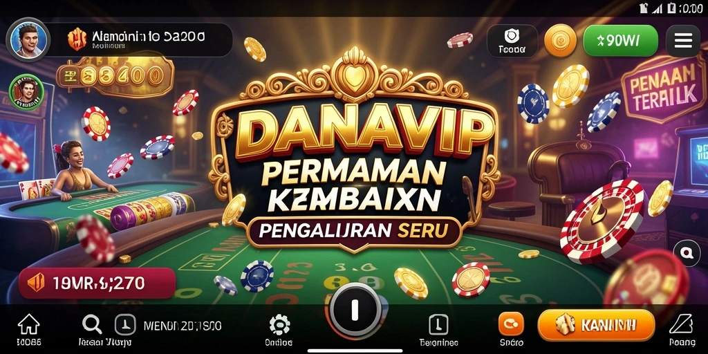 Tampilan permainan Kasino yang seru dan menegangkan di DANAVIP.