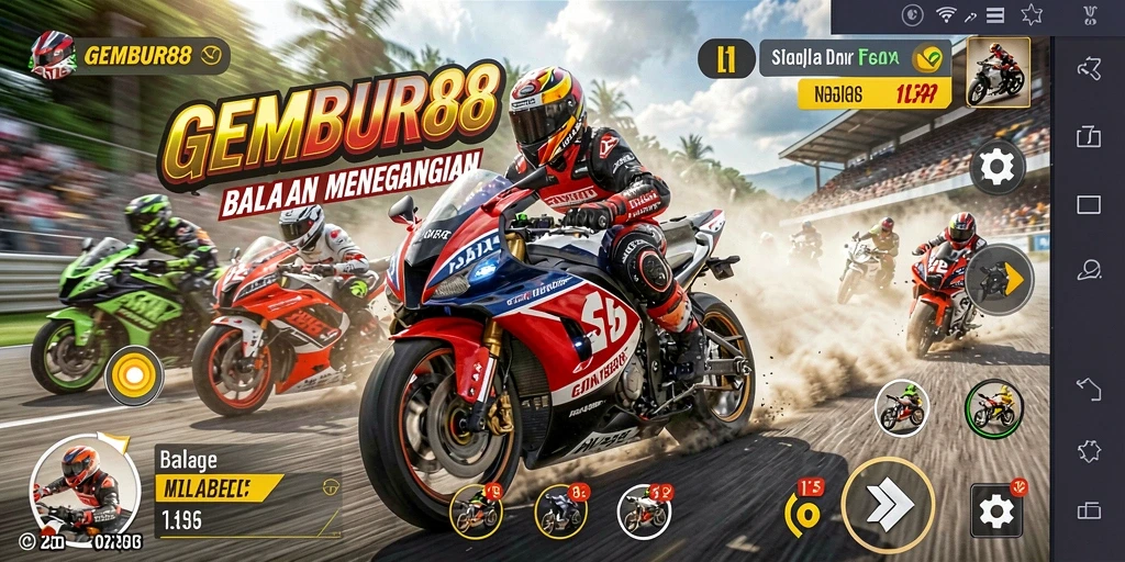 GEMBUR88 menampilkan balapan motor yang seru dan kompetitif.