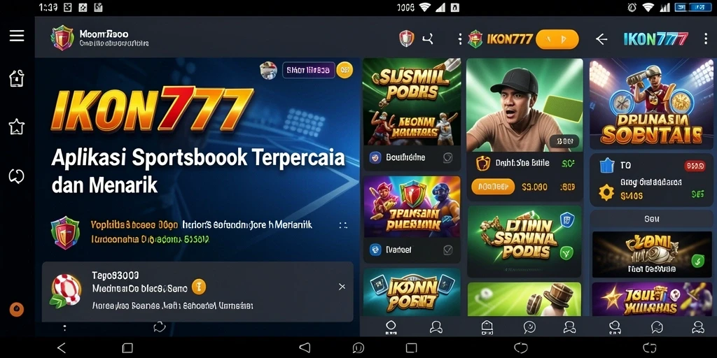 Screenshot tampilan utama IKON777 yang menunjukkan berbagai pilihan taruhan.