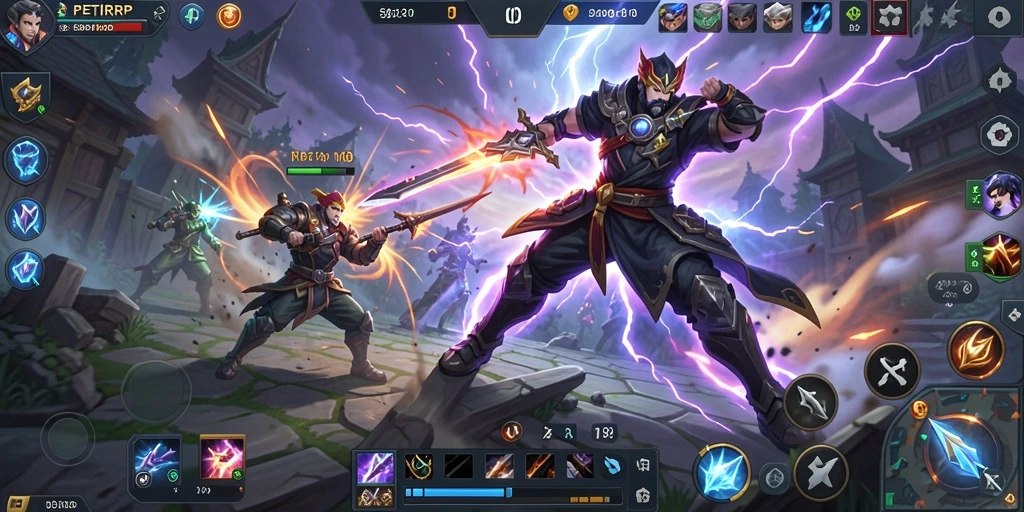 Tangkapan layar dari gameplay seru di PETIRRP yang menunjukkan pertempuran intens.