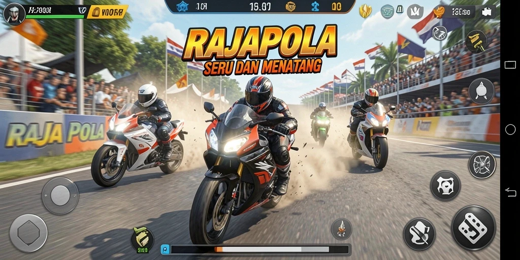 Tampilan gameplay RAJAPOLA yang seru dan mendebarkan.