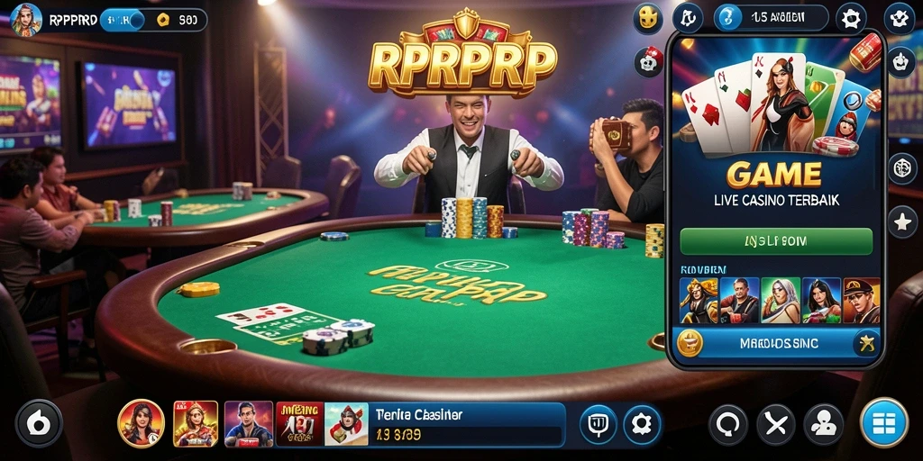 Tampilan gameplay seru dan menarik di RPRPRP yang menampilkan dealer langsung.
