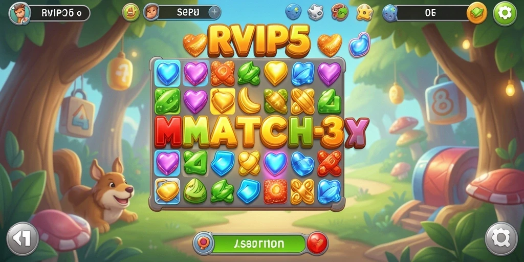 Tampilan gameplay RVIP5 yang menawan dan penuh warna.