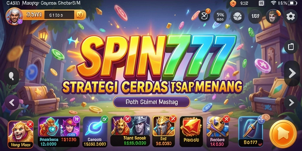 Screenshot SPIN777 menampilkan gameplay strategi yang intens.