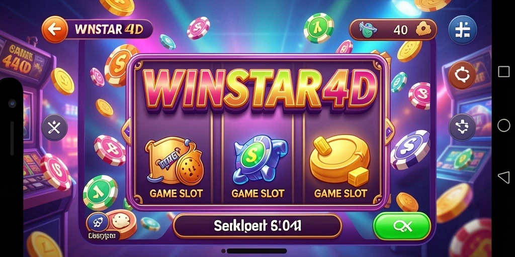 Screenshot gameplay WINSTAR4D yang menunjukkan putaran slot yang seru.