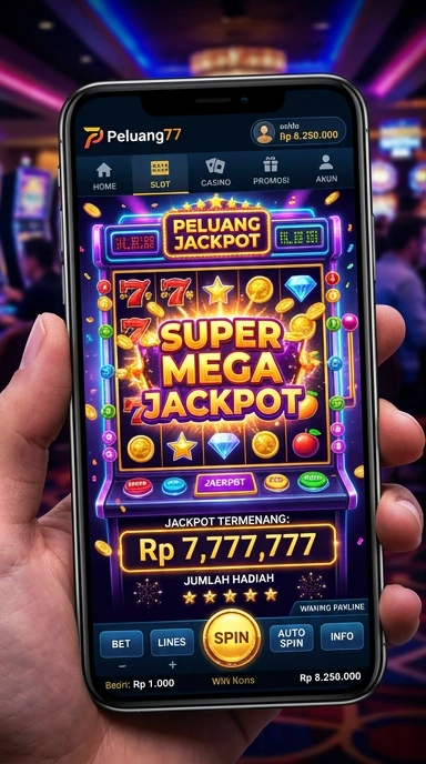 Screenshot fitur pencarian cepat di aplikasi peluang77.